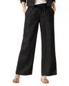 Tommy Bahama Two Palms High Waist Linen Pants In Black