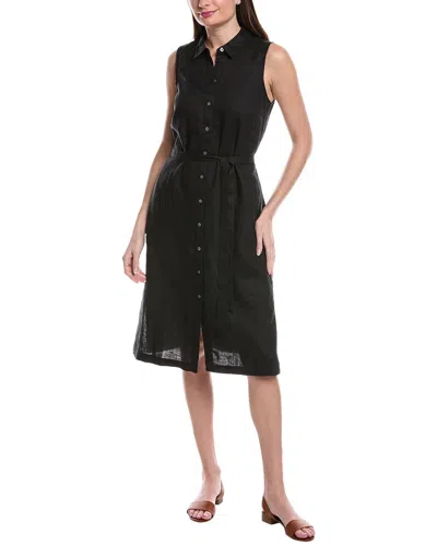 Tommy Bahama Two Palms Linen Shirtdress In Black