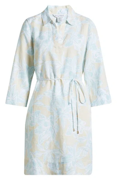 Tommy Bahama Two Palms Paradiso Linen Shirtdress In White Rock
