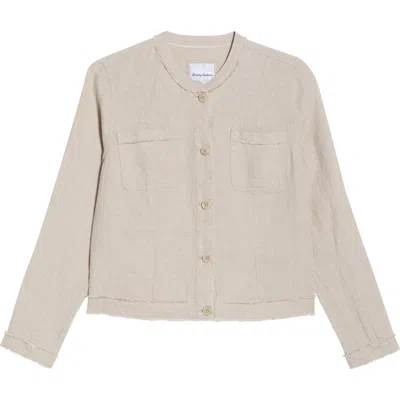 Tommy Bahama Two Palms Patch Pocket Linen Jacket In Metallic