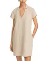 Tommy Bahama Two Palms Short Sleeve Collared Dress In Natural