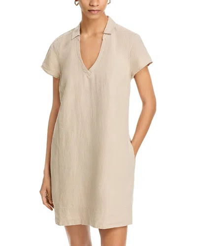 Tommy Bahama Two Palms Short Sleeve Collared Dress In Natural