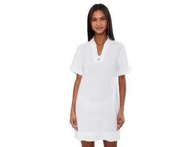 Tommy Bahama Two Palms Short Sleeve Collared Dress In White