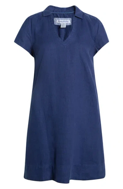 Tommy Bahama Two Palms Short Sleeve Linen Dress In Blue