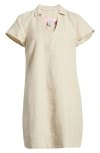 Tommy Bahama Two Palms Short Sleeve Collared Dress In Natural
