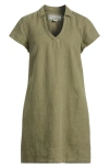 Tommy Bahama Two Palms Short Sleeve Linen Dress In Banana Leaves