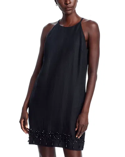 Tommy Bahama Two Palms Beaded Sleeveless Dress In Black