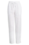 Tommy Bahama Two Palms Tapered Linen Drawstring Pants In White