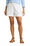 Tommy Bahama Two Palms Tie Waist Linen Shorts In White