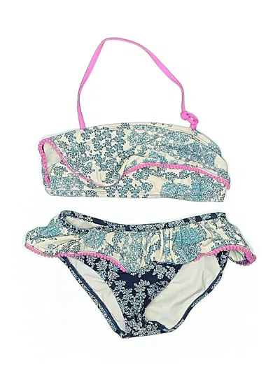 Pre-owned Tommy Bahama Kids' Two Piece Swimsuit In Blue