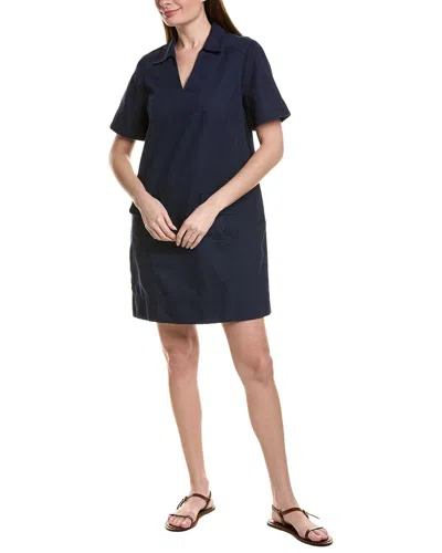 Tommy Bahama Utility Twill Linen-blend Mini Dress In Blue
