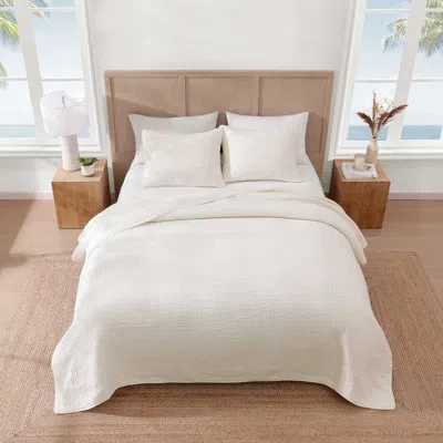 Tommy Bahama Ventura Beige Cotton Reversible Quilt
