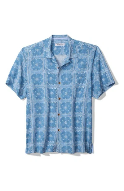 Tommy Bahama Veracruz Cay Bandana Breeze Camp Shirt In Blue