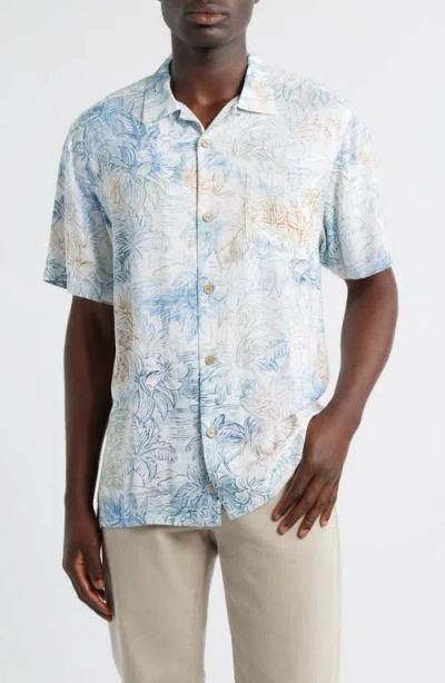 Tommy Bahama Veracruz Cay La Blanca Isles Camp Shirt In Blue
