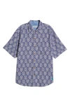 Tommy Bahama Veracruz Cay Palm Frond Print Short Sleeve Button-up Shirt