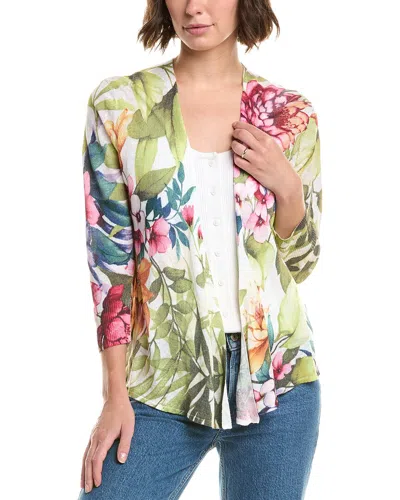 Tommy Bahama Verde Blooms Addison Linen-blend Cardigan In Green