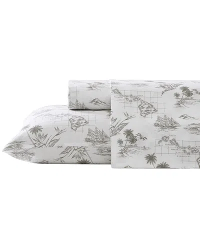 TOMMY BAHAMA TOMMY BAHAMA VINTAGE MAP PERCALE SHEET SET