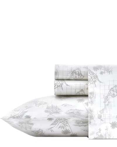 Tommy Bahama Vintage Map Sheet Set In White