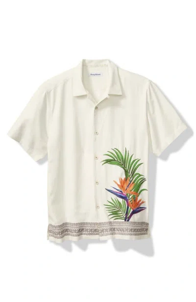 Tommy Bahama Viva Paradiso Silk Camp Shirt In Brown