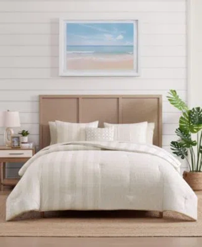Tommy Bahama Weekend Stripe 8 Pc. Comforter Set In White