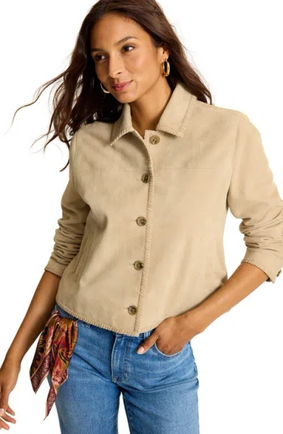Tommy Bahama Whipstitched Suede Jacket In Brown