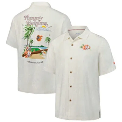 Tommy Bahama White Michigan Wolverines Grand Slam Bay Camp Button-up Shirt