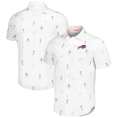 Tommy Bahama White Buffalo Bills Nova Wave Flocktail Button-up Shirt