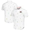 TOMMY BAHAMA TOMMY BAHAMA WHITE KANSAS CITY CHIEFS NOVA WAVE FLOCKTAIL BUTTON-UP SHIRT