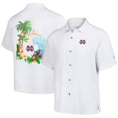 Tommy Bahama White Mississippi State Bulldogs Castaway Game Camp Button-up Shirt