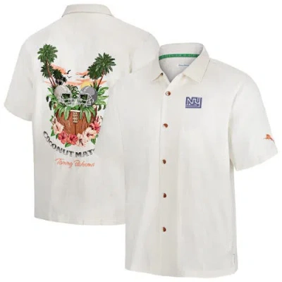 Tommy Bahama White New York Giants Coconut Matchup Camp Throwback Button-up Shirt