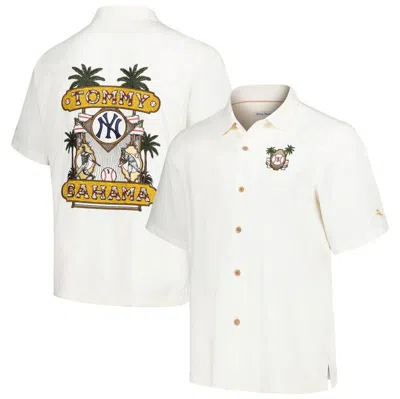 Tommy Bahama White New York Yankees Pitcher's Paradiso Button-up Camp Shirt