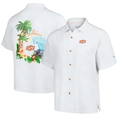 Tommy Bahama White Oklahoma State Cowboys Castaway Game Camp Button-up Shirt