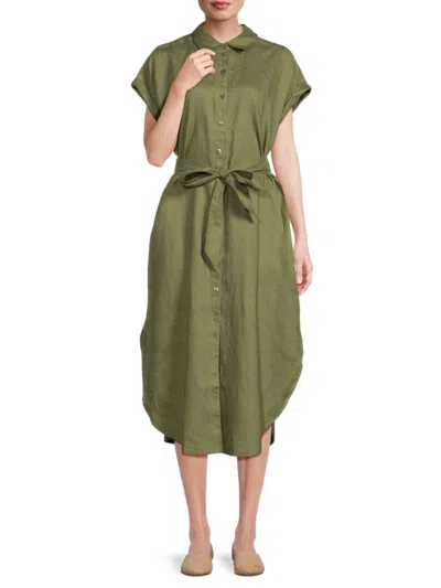 TOMMY BAHAMA WOMEN'S COASTALINA LINEN MIDI SHIRTDRESS
