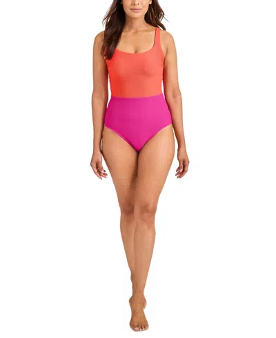 TOMMY BAHAMA WOMEN'S COLORBLOCKED ONE-PIECE SWIMSUIT