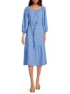 Tommy Bahama Women's Coral Isley Ots Waist Tie Mididress In Blue Vault