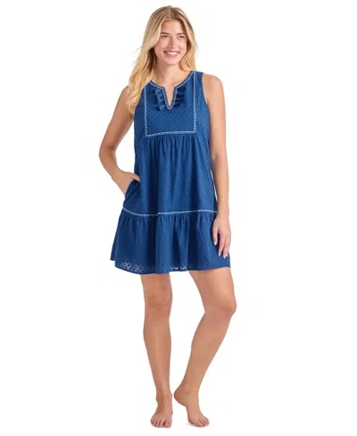 Tommy Bahama Women's Cotton Cover-up Dress In Blue