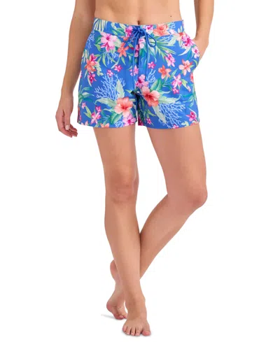 Tommy Bahama Women's Floral-print Drawstring Board Shorts