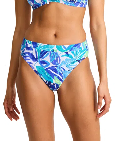 Tommy Bahama Women's Marina High-waist Bikini Bottoms In Blue