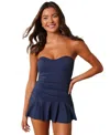 Tommy Bahama Bandeau Swimsuit Dress In Mare Navy