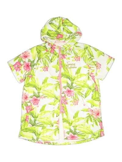 Pre-owned Tommy Bahama Kids' Zip Up Hoodie In Pink