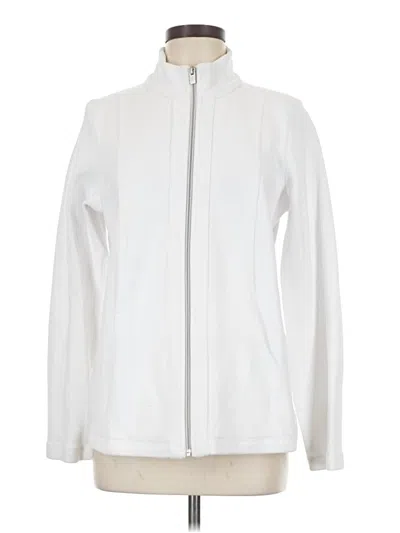 Pre-owned Tommy Bahama Zip Up Hoodie In White