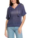 Tommy Bahama Zoe Open Stitch Baja Hoodie In Blue