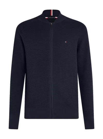 Tommy Hilfiger - Cardigan Full Zip Mw0mw31033 0xm In Blue