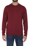 Tommy Hilfiger Dark Burgundy Long-sleeved Shirt With Logo