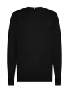 Tommy Hilfiger - Th Monogram Table In Cotton And Cashmere Mw0mw28046 Bds Nero In Black