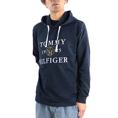 Tommy Hilfiger 09t4200-410 Hoodie Mens Blue Cotton Blend Long Sleeve Performance