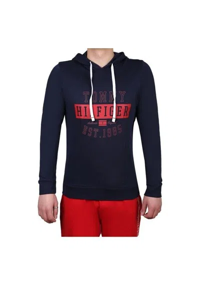 Tommy Hilfiger 09t4260-004 Hoodie Mens Gray Cotton Blend Long Sleeve Performance In Blue