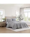 Tommy Hilfiger 136 Thread Count Ithaca Stripe Cotton Reversible Quilt Set