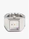 Tommy Hilfiger 15mm Square Ring Watch In Metallic