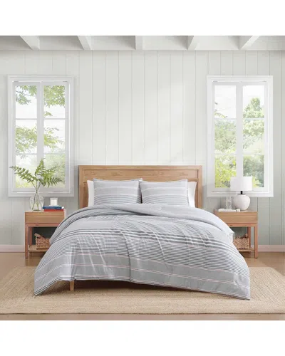 TOMMY HILFIGER TOMMY HILFIGER 180 THREAD COUNT DANBURY STRIPE COTTON DUVET SET